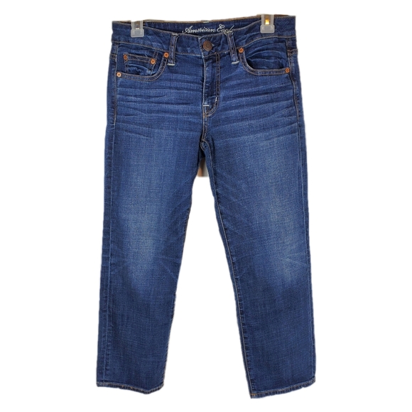 @American Eagle Woman Jeans Sz 4 Boyfit Stretch - Picture 1 of 5